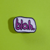 blah pin front facing
