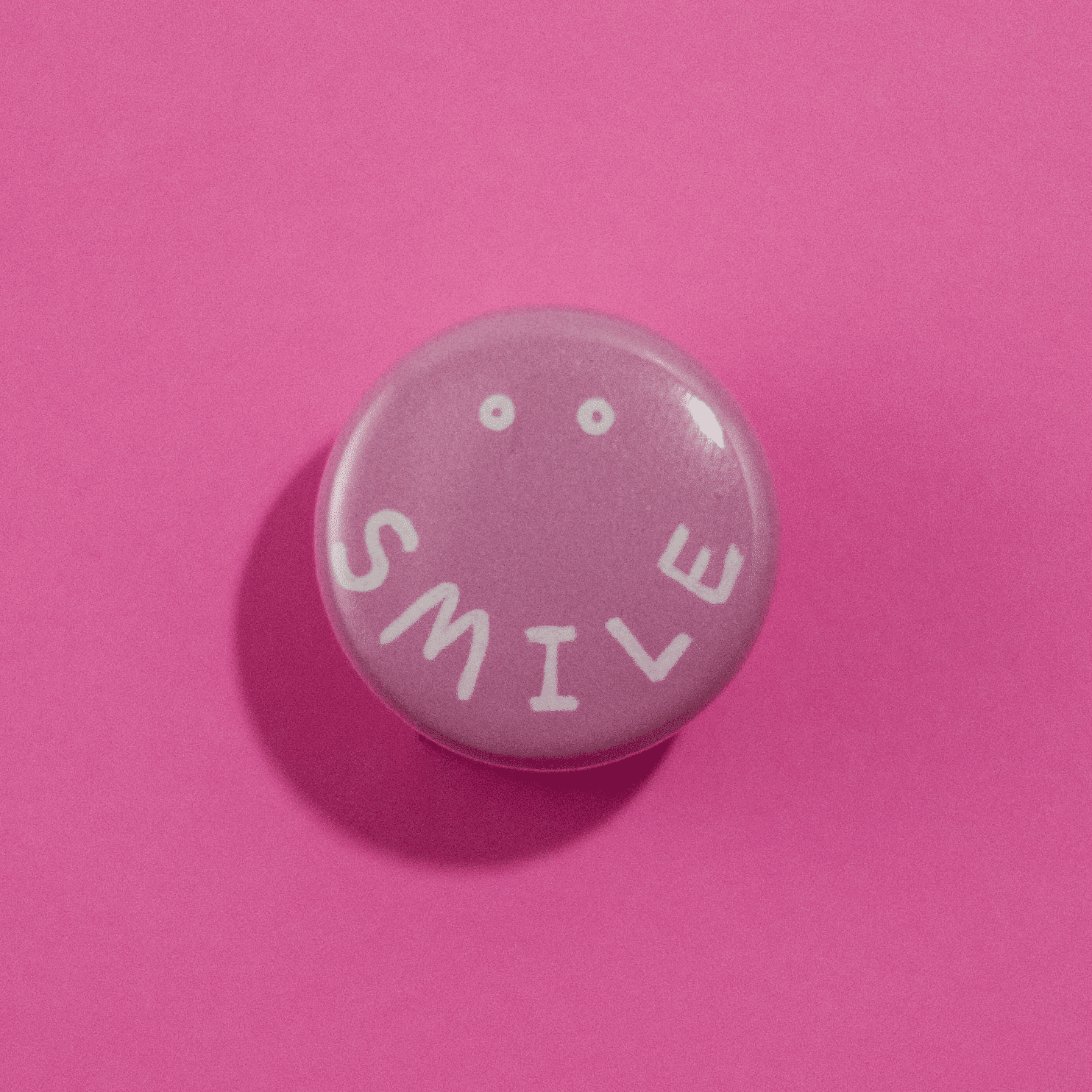 front view of smile button