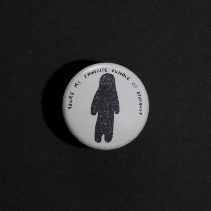 front view of stardust button