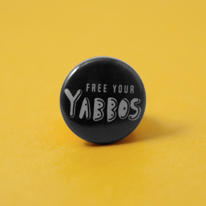 front view of yabbos button